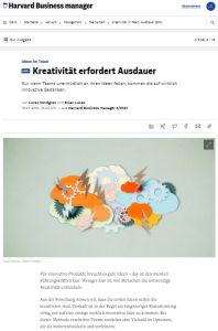 Kreativität erfordert Ausdauer