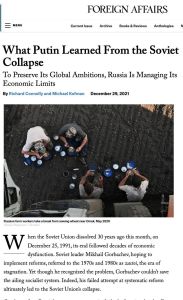 What Putin Learned From the Soviet Collapse