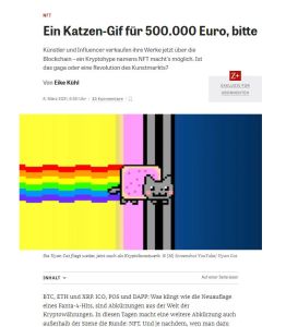 Ein Katzen-Gif für 500.000 Euro, bitte