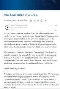 Real Leadership in a Crisis