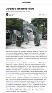 Ukraine's economic future