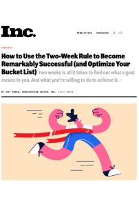 C&oacute;mo usar la regla de las dos semanas para volverse extraordinariamente exitoso (y optimizar su lista de pendientes)