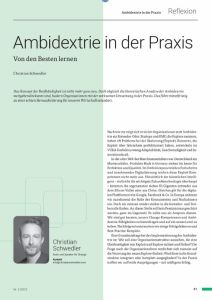 Ambidextrie in der Praxis