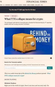 Qu&eacute; significa el colapso de FTX para las criptomonedas