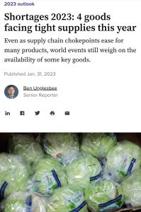 Shortages 2023