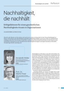 Nachhaltigkeit, die nachh&auml;lt