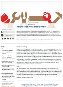 Vergrößertes Verhaltensrepertoire