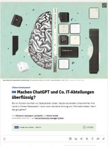 Machen ChatGPT und Co. IT-Abteilungen überflüssig?