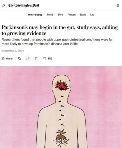 Parkinson&rsquo;s may begin in the gut, study says, adding to growing evidence