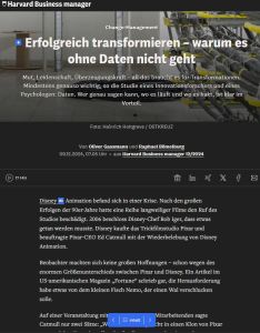 Erfolgreich transformieren &ndash; warum es ohne Daten nicht geht