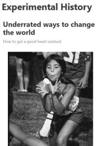 Underrated ways to change the world