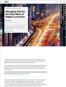 Managing Risk for the Next Wave of Digital Currencies