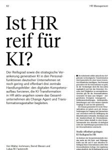 Ist HR reif f&uuml;r KI?