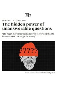 El poder oculto de las preguntas sin respuesta