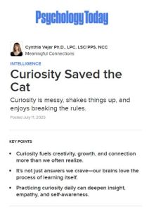 Curiosity Saved the Cat