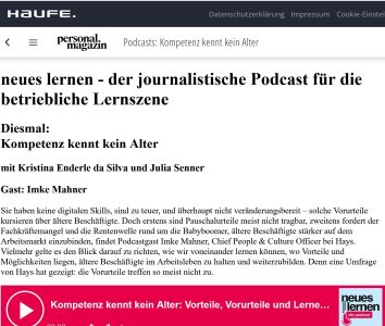 Kompetenz kennt kein Alter