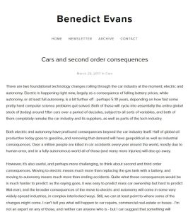 Cars and Second Order Consequences