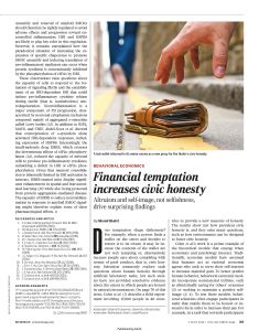 Financial Temptation Increases Civic Honesty