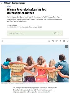 Warum Freundschaften im Job Unternehmen nutzen