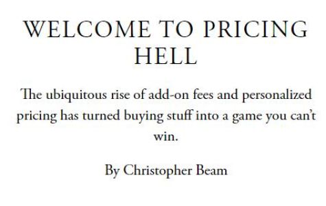 Welcome To Pricing Hell